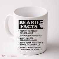 Beard Lover Funny Beard Facts Bearded Guy Humor Coffee Mug thumb 0