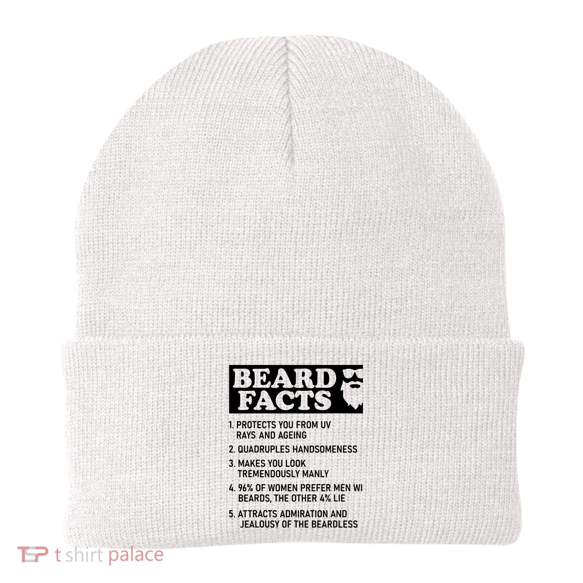 Beard Lover Funny Beard Facts Bearded Guy Humor Beanie