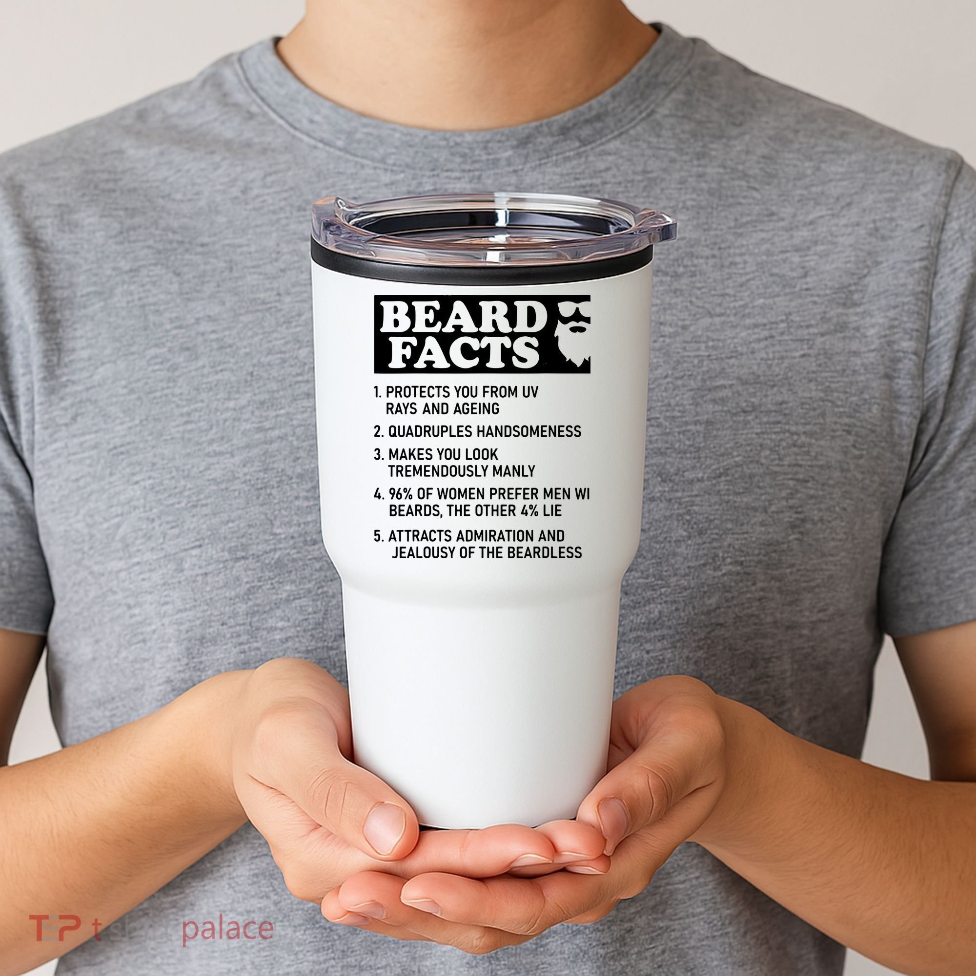 Beard Lover Funny Beard Facts Bearded Guy Humor Tumbler