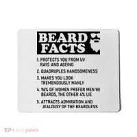 Beard Lover Funny Beard Facts Bearded Guy Humor Mousepad thumb 0