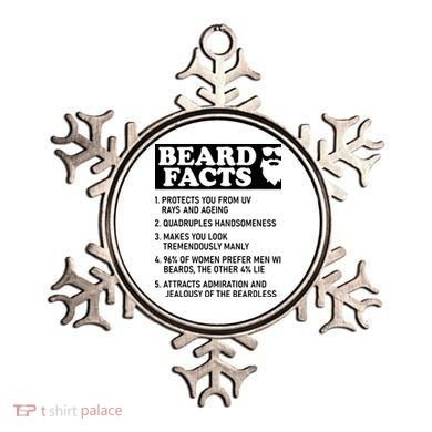 Beard Lover Funny Beard Facts Bearded Guy Humor Ornament