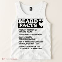 Beard Lover Funny Beard Facts Bearded Guy Humor Tank Top thumb 2