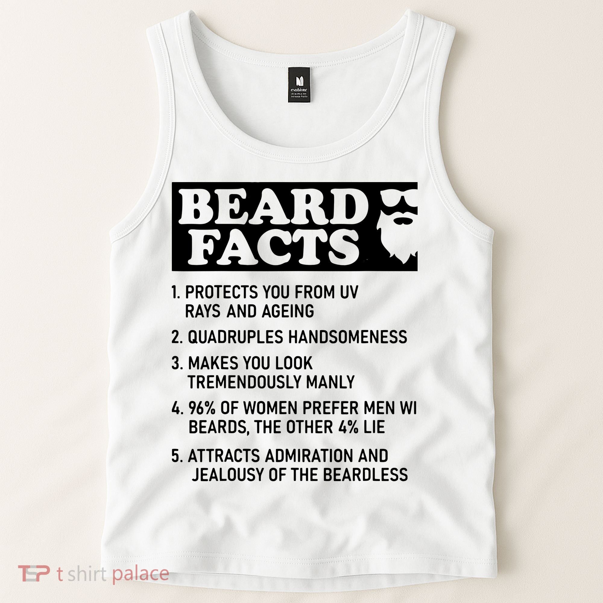 Beard Lover Funny Beard Facts Bearded Guy Humor Tank Top