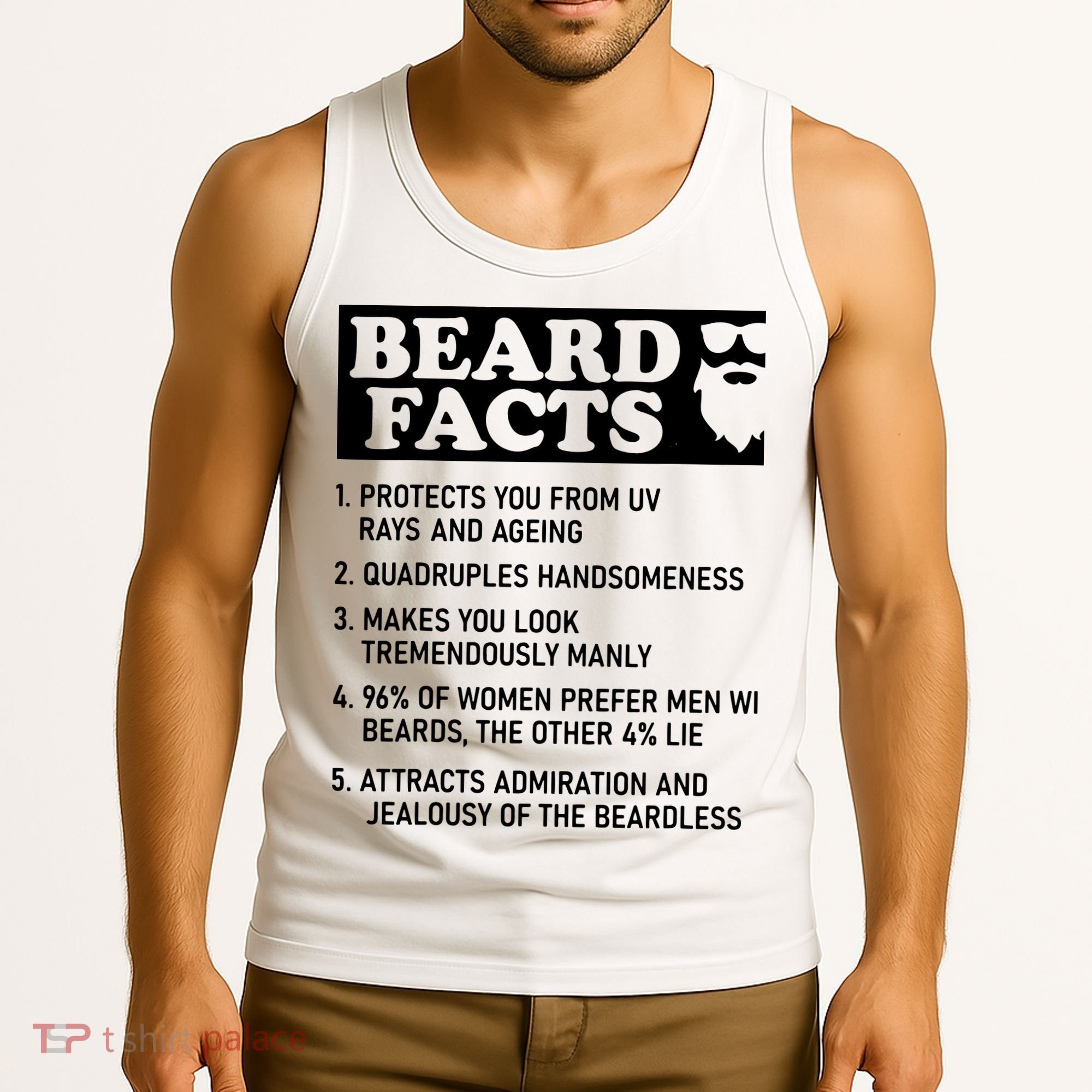Beard Lover Funny Beard Facts Bearded Guy Humor Tank Top