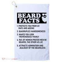 Beard Lover Funny Beard Facts Bearded Guy Humor Golf Towel thumb 0