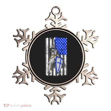 Blue Line Flag Templar Knight Warrior Ornament
