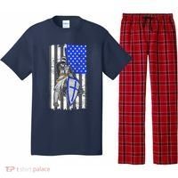 Blue Line Flag Templar Knight Warrior Pajama Set thumb 0