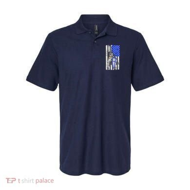 Blue Line Flag Templar Knight Warrior Polo