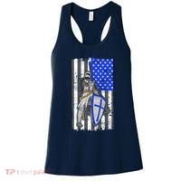 Blue Line Flag Templar Knight Warrior Women's Tank Top thumb 0