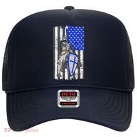 Blue Line Flag Templar Knight Warrior Hat thumb 0