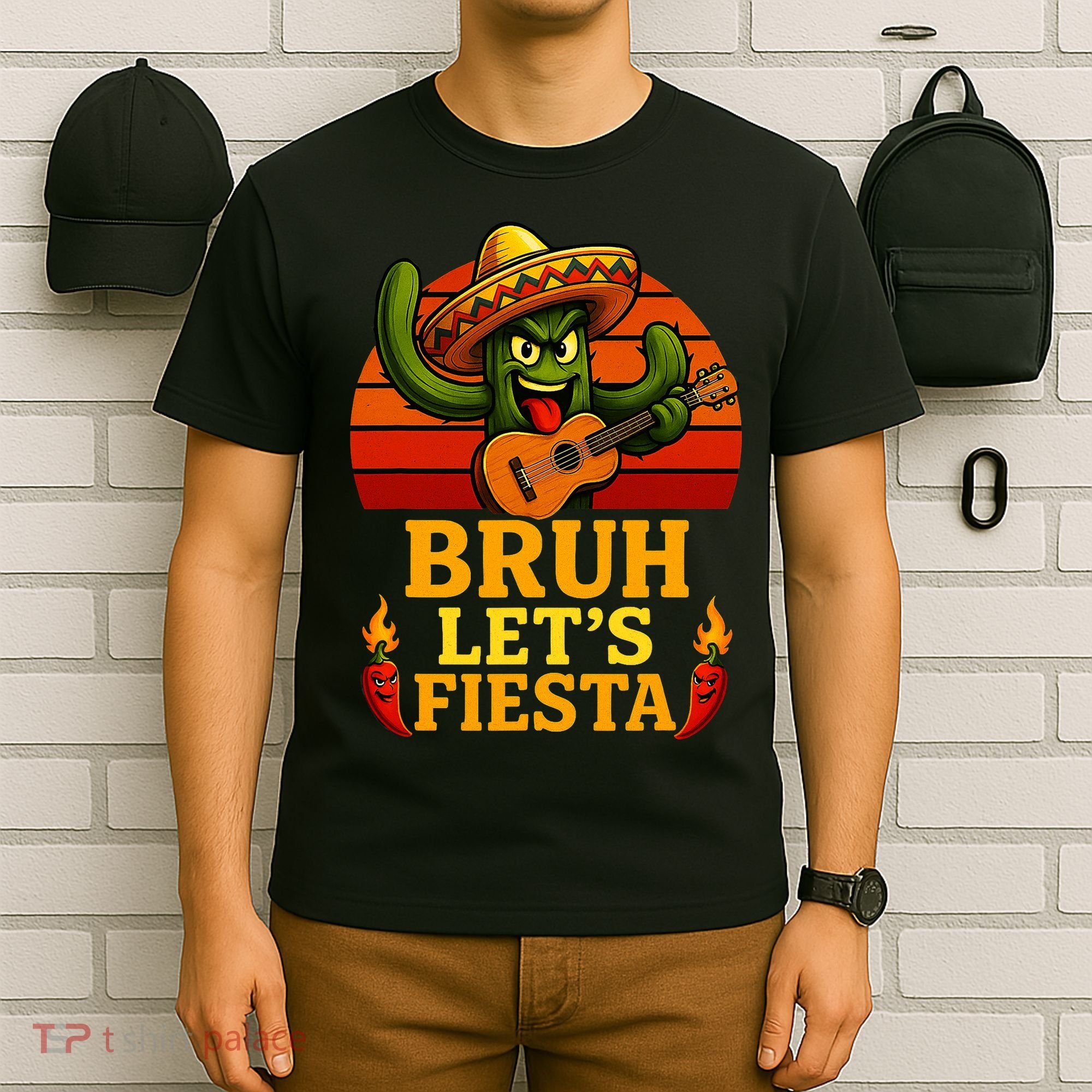 Bruh Let's Fiesta May 5th Mexican Party Cinco De Mayo Funny T-Shirt