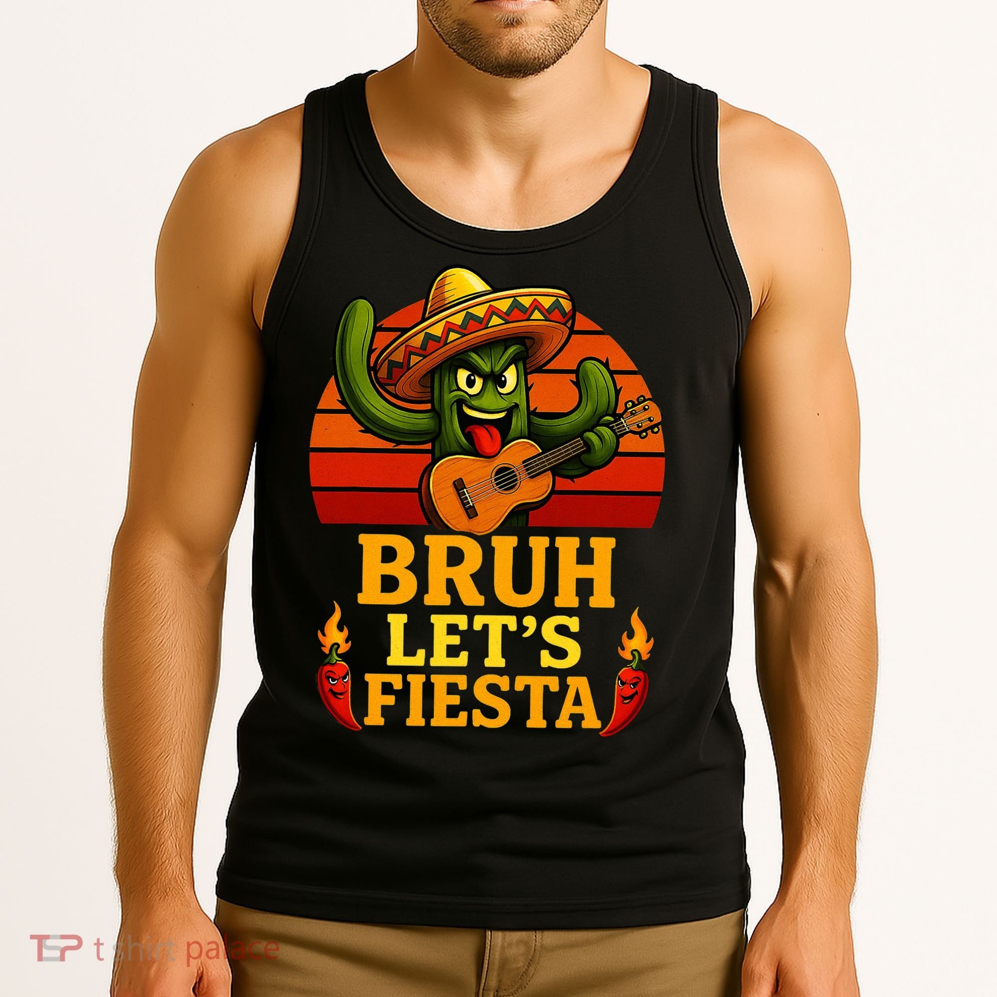 Bruh Let's Fiesta May 5th Mexican Party Cinco De Mayo Funny Tank Top