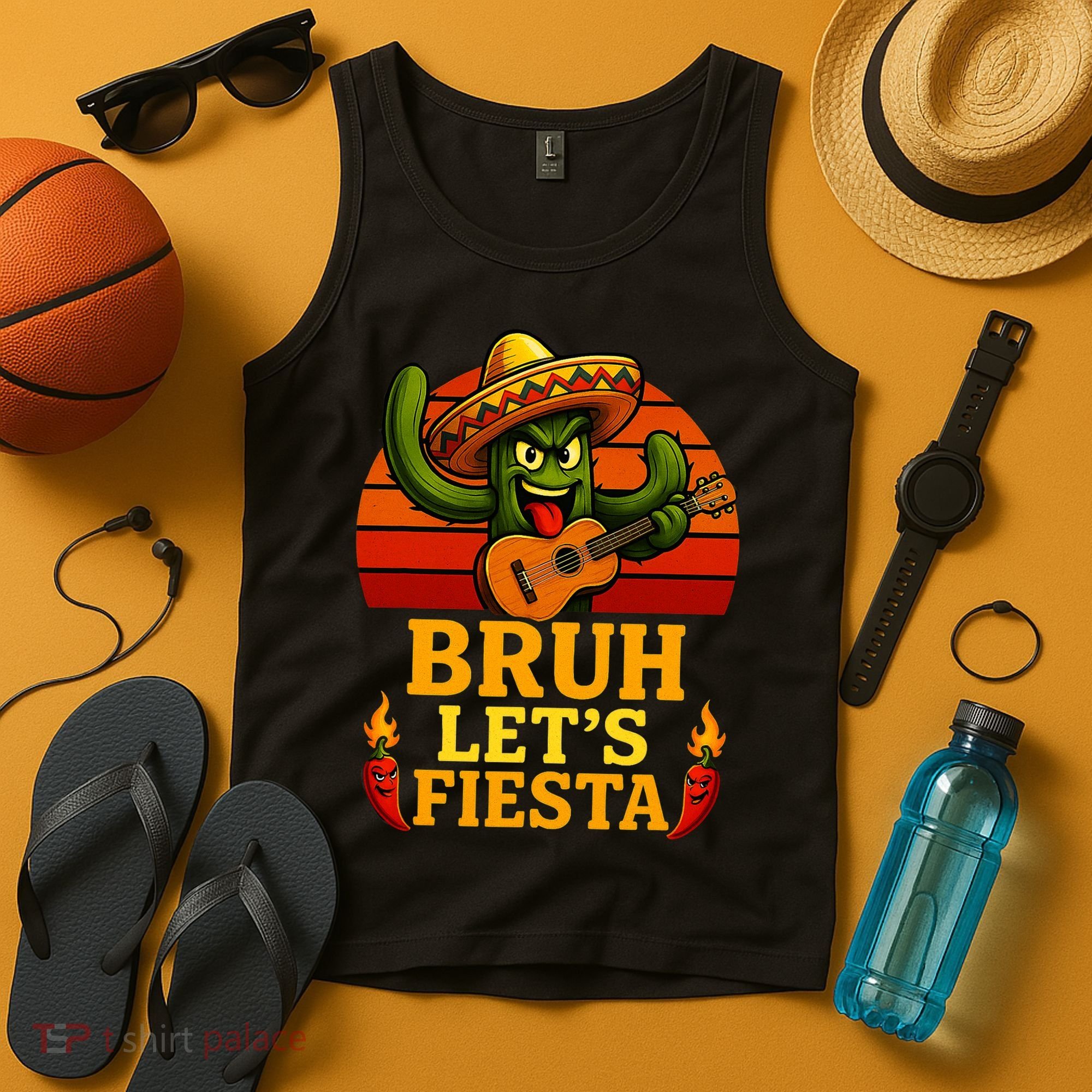 Bruh Let's Fiesta May 5th Mexican Party Cinco De Mayo Funny Tank Top