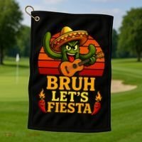 Bruh Let's Fiesta May 5th Mexican Party Cinco De Mayo Funny Golf Towel thumb 1