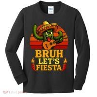 Bruh Let's Fiesta May 5th Mexican Party Cinco De Mayo Funny Kids Long Sleeve Shirt thumb 0