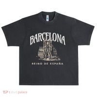 Barcelona La Familia Sagrada Reino De EspañA Urban Oversized Heavyweight T-Shirt thumb 0