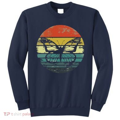 Butterfly Lover Gifts Retro Sunset Insect Monarch Entomology Sweatshirt