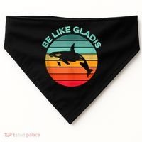 Be Like Gladis Funny Orca Yacht Sinking Whale Viral Meme Fan USA-Made Doggie Bandana thumb 0