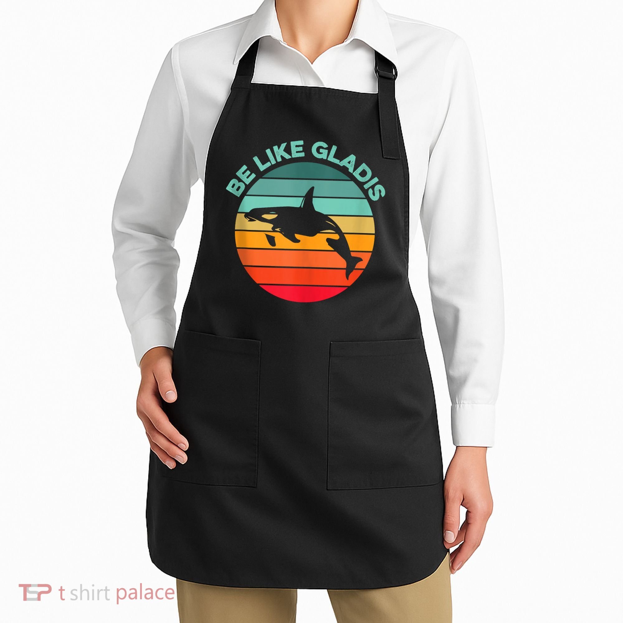 Be Like Gladis Funny Orca Yacht Sinking Whale Viral Meme Fan Apron