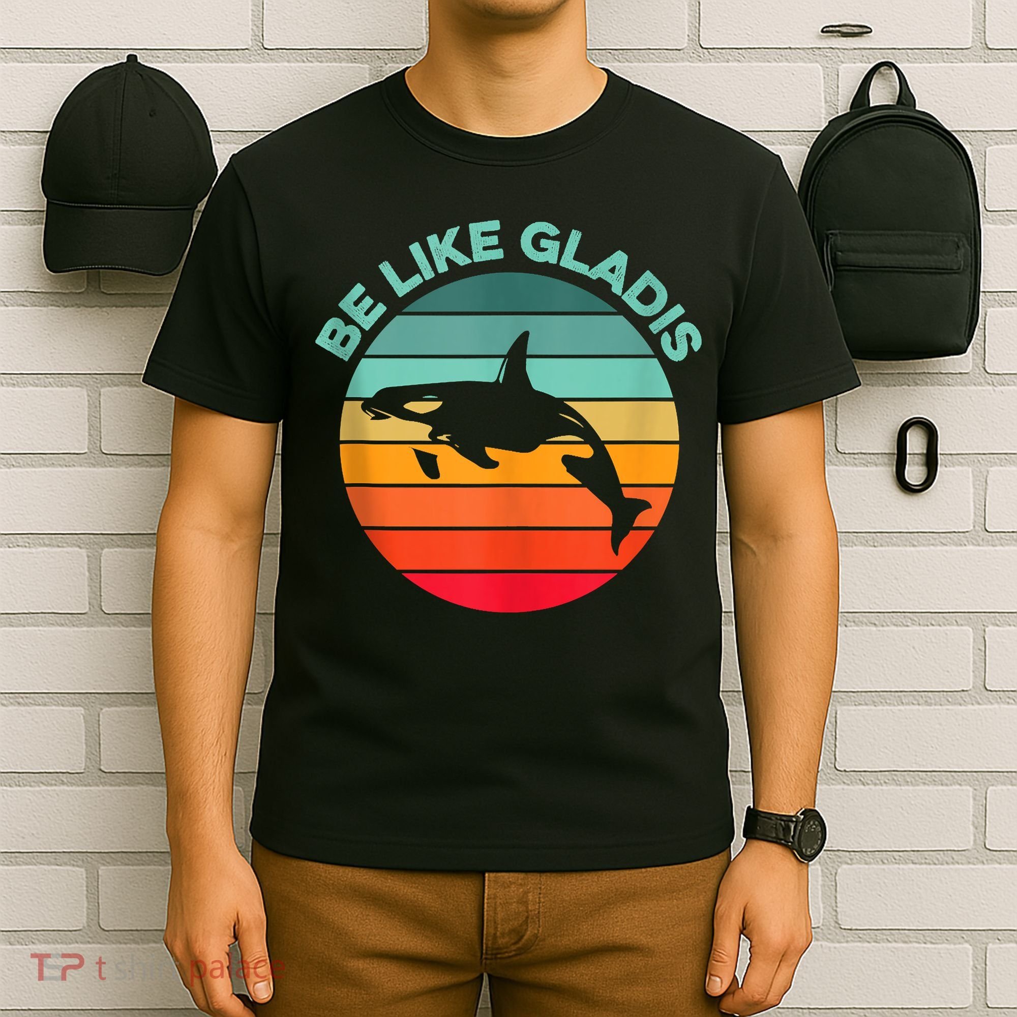 Be Like Gladis Funny Orca Yacht Sinking Whale Viral Meme Fan T-Shirt