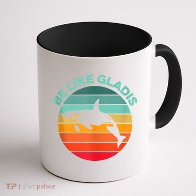 Be Like Gladis Funny Orca Yacht Sinking Whale Viral Meme Fan Coffee Mug back