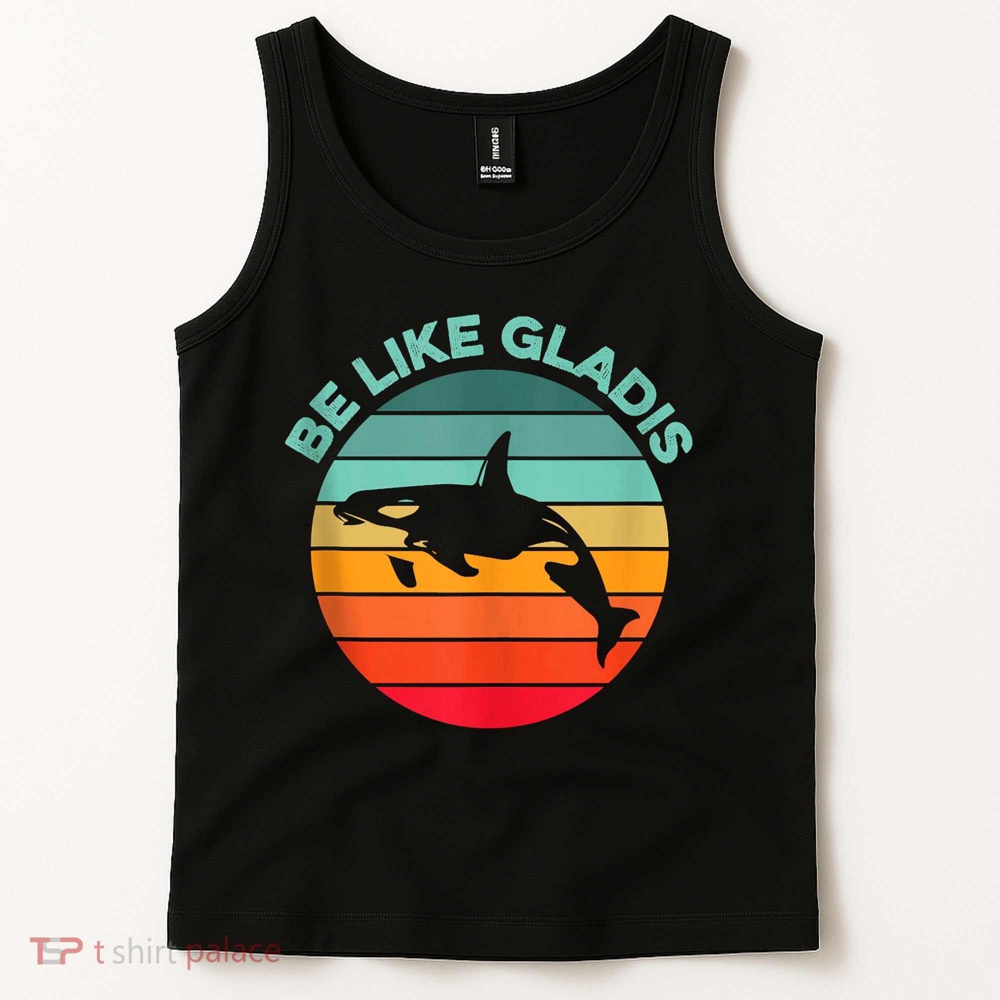 Be Like Gladis Funny Orca Yacht Sinking Whale Viral Meme Fan Tank Top