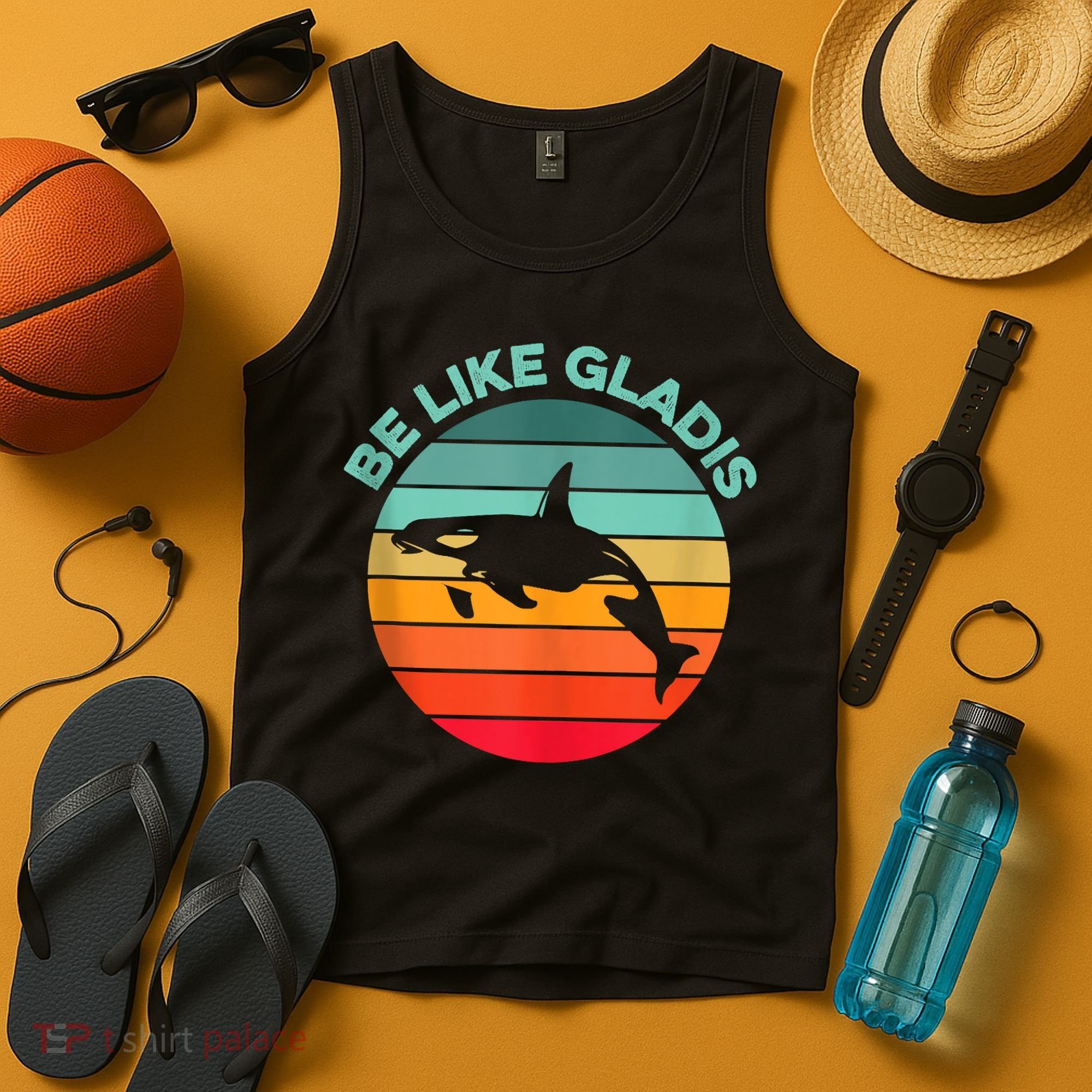 Be Like Gladis Funny Orca Yacht Sinking Whale Viral Meme Fan Tank Top