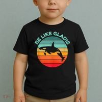 Be Like Gladis Funny Orca Yacht Sinking Whale Viral Meme Fan Toddler T-Shirt thumb 2