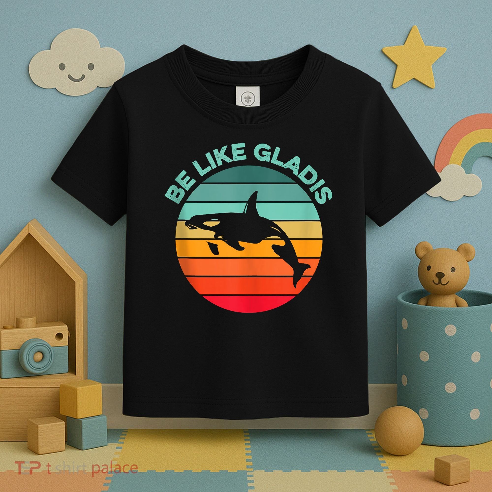 Be Like Gladis Funny Orca Yacht Sinking Whale Viral Meme Fan Toddler T-Shirt