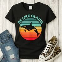 Be Like Gladis Funny Orca Yacht Sinking Whale Viral Meme Fan Women's T-Shirt thumb 3