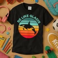 Be Like Gladis Funny Orca Yacht Sinking Whale Viral Meme Fan Kids T-Shirt thumb 3