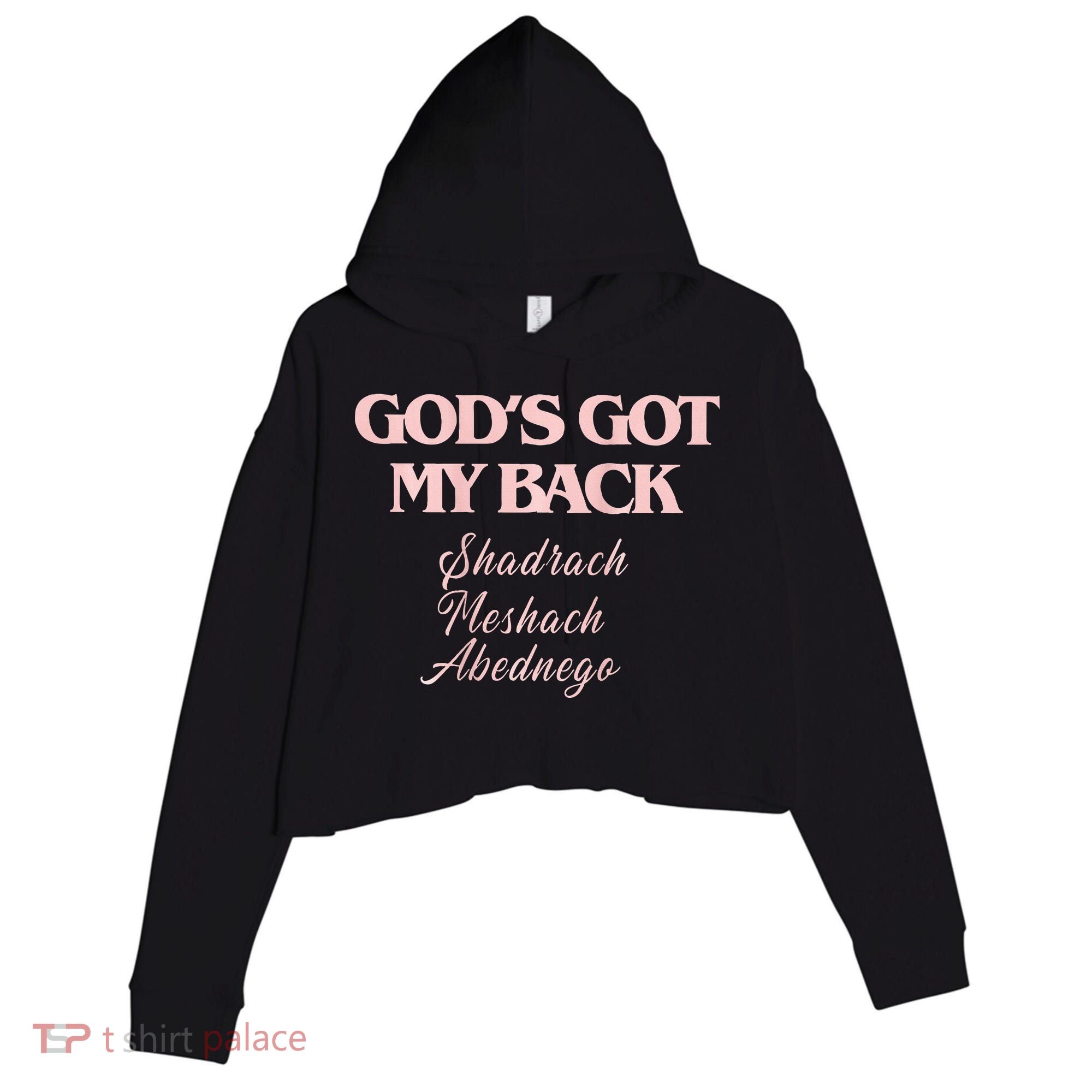 Gods Got My Back Crop Fleece Hoodie