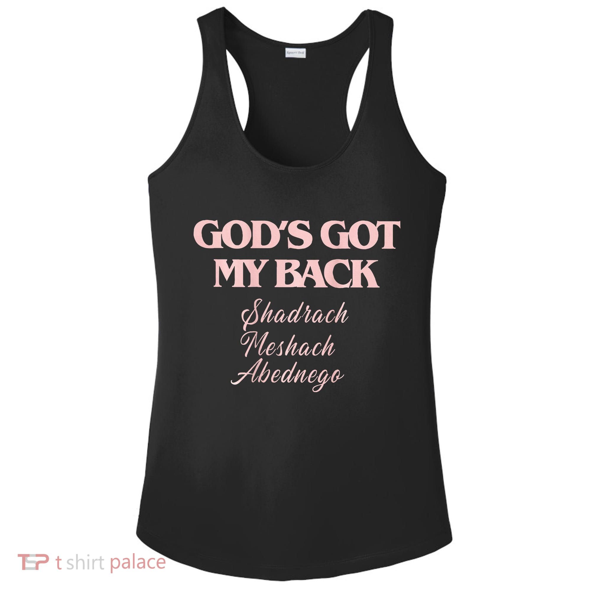 Gods Got My Back Ladies PosiCharge Competitor Racerback Tank