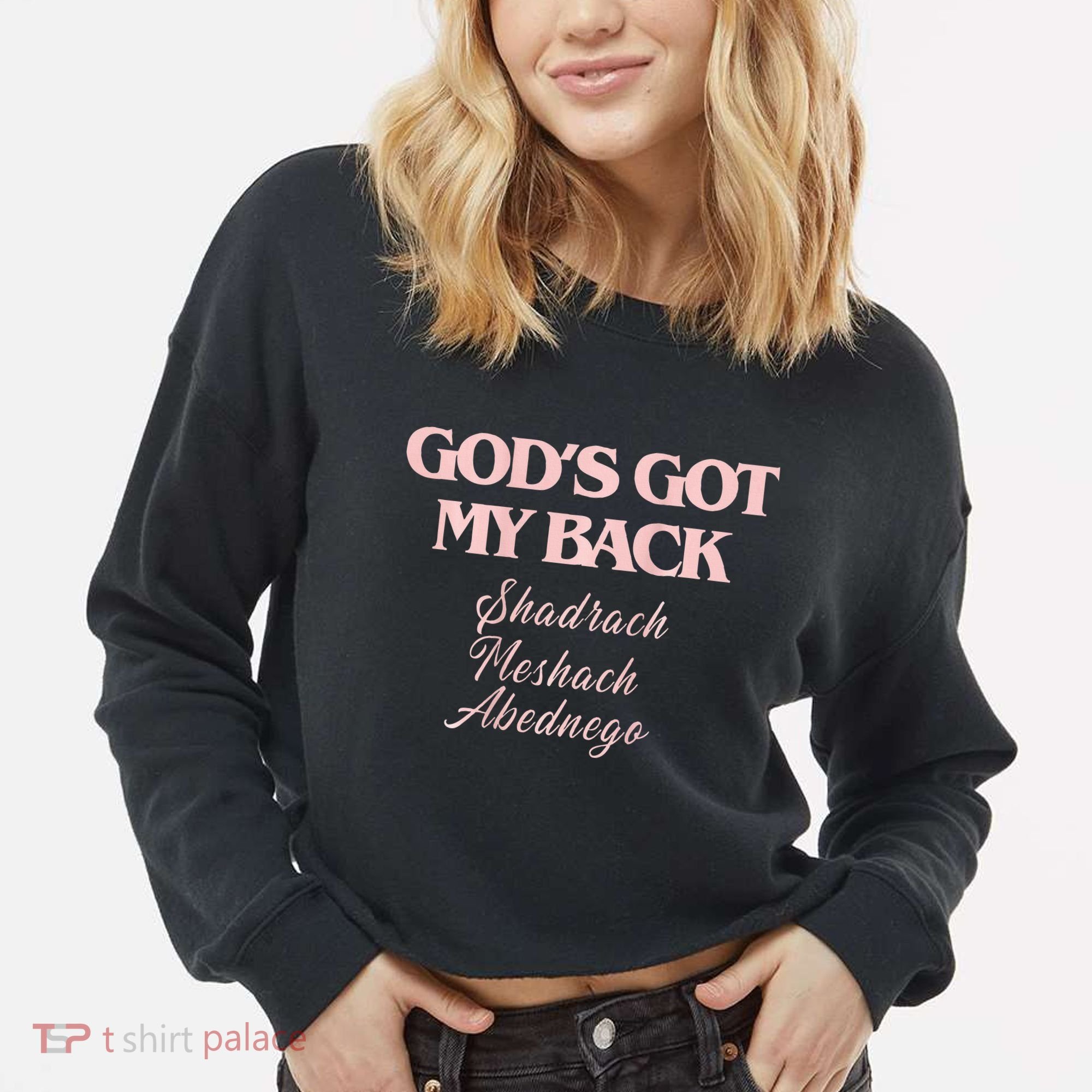 Gods Got My Back Cropped Pullover Crew
