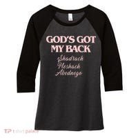 Gods Got My Back Women's Tri-Blend 3/4-Sleeve Raglan Shirt thumb 0