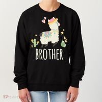 Brother Llama Great Gift Christmas Matching Family Tribe Boy Gift Women's Sweatshirt thumb 0