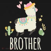 Brother Llama Great Gift Christmas Matching Family Tribe Boy Gift USA-Made Doggie Bandana thumb 2