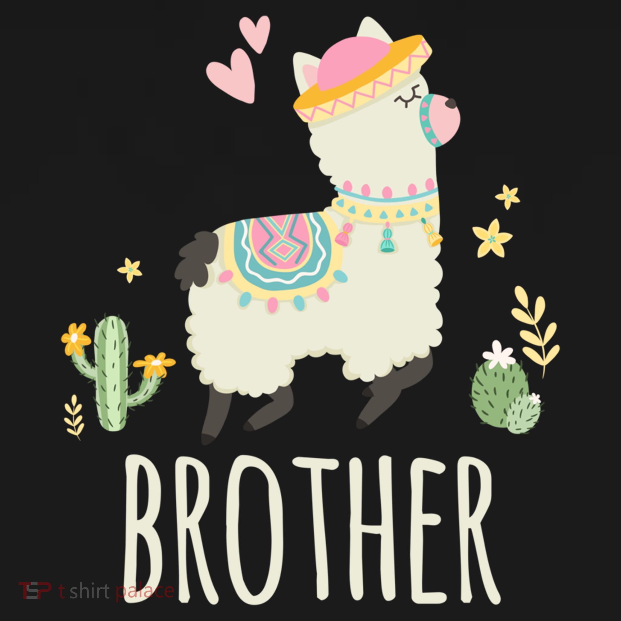 Brother Llama Great Gift Christmas Matching Family Tribe Boy Gift Women's Hoodie