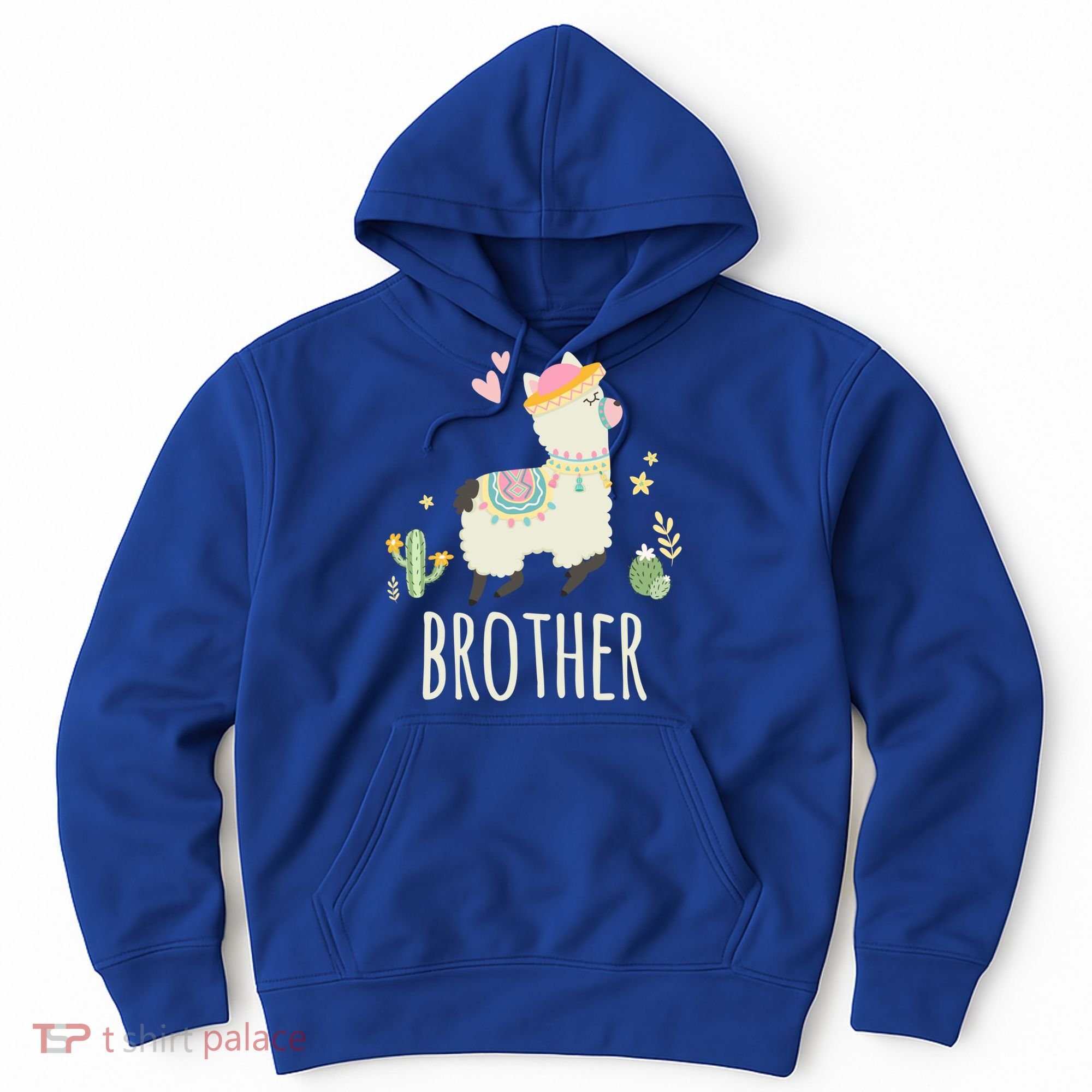 Brother Llama Great Gift Christmas Matching Family Tribe Boy Gift Hoodie
