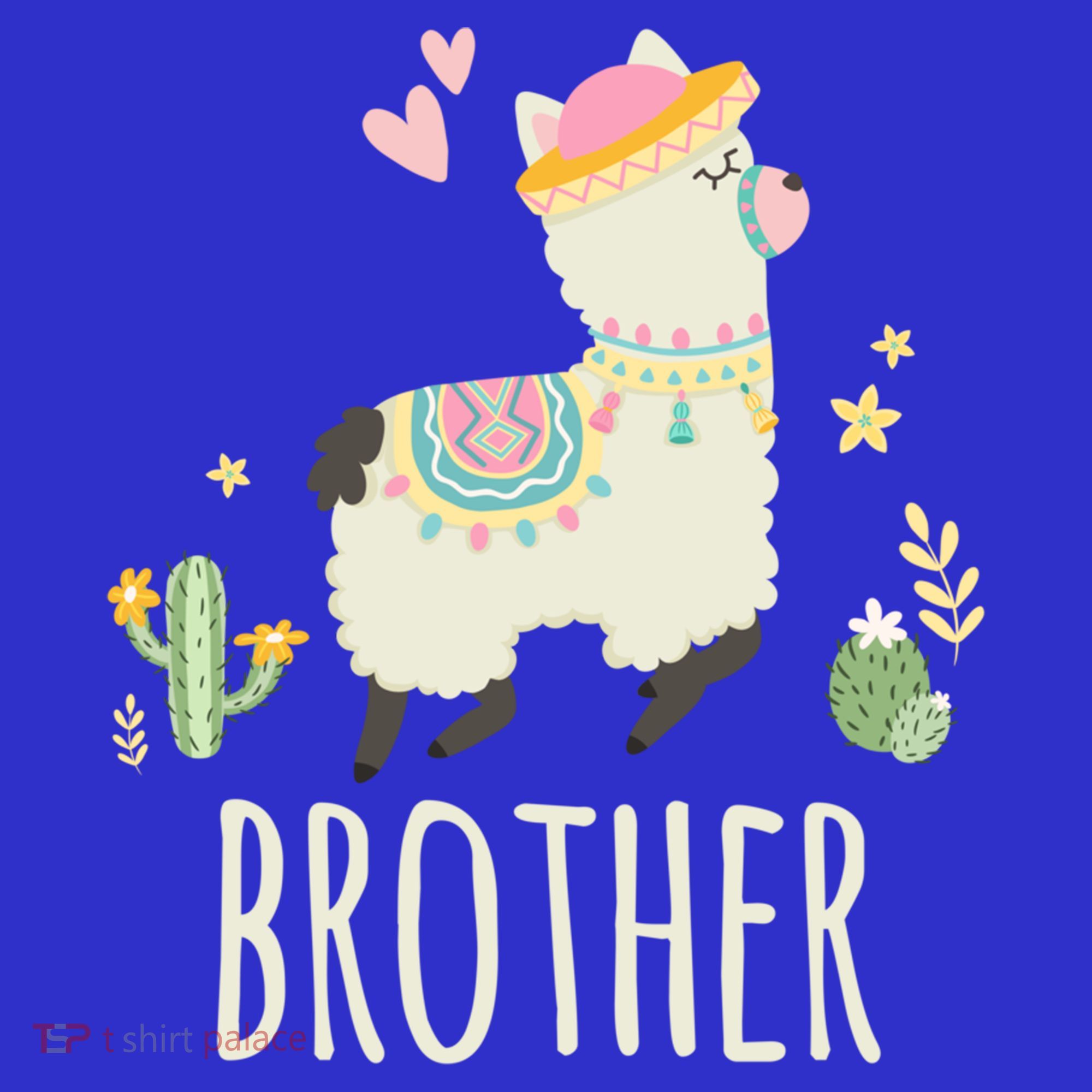 Brother Llama Great Gift Christmas Matching Family Tribe Boy Gift Long Sleeve Shirt