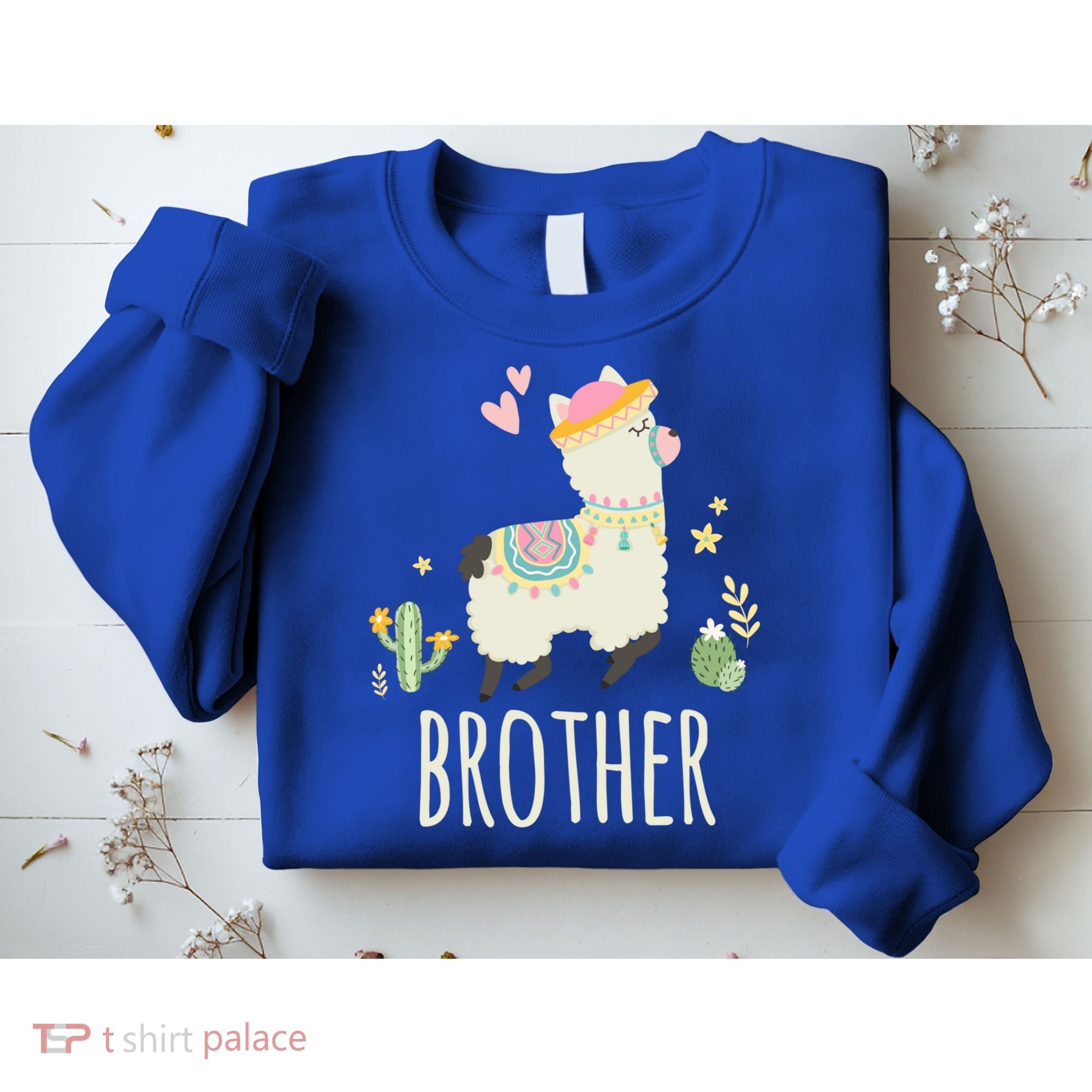 Brother Llama Great Gift Christmas Matching Family Tribe Boy Gift Sweatshirt
