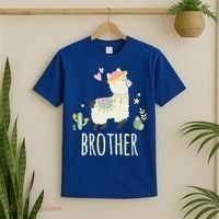 Brother Llama Great Gift Christmas Matching Family Tribe Boy Gift T-Shirt thumb 2
