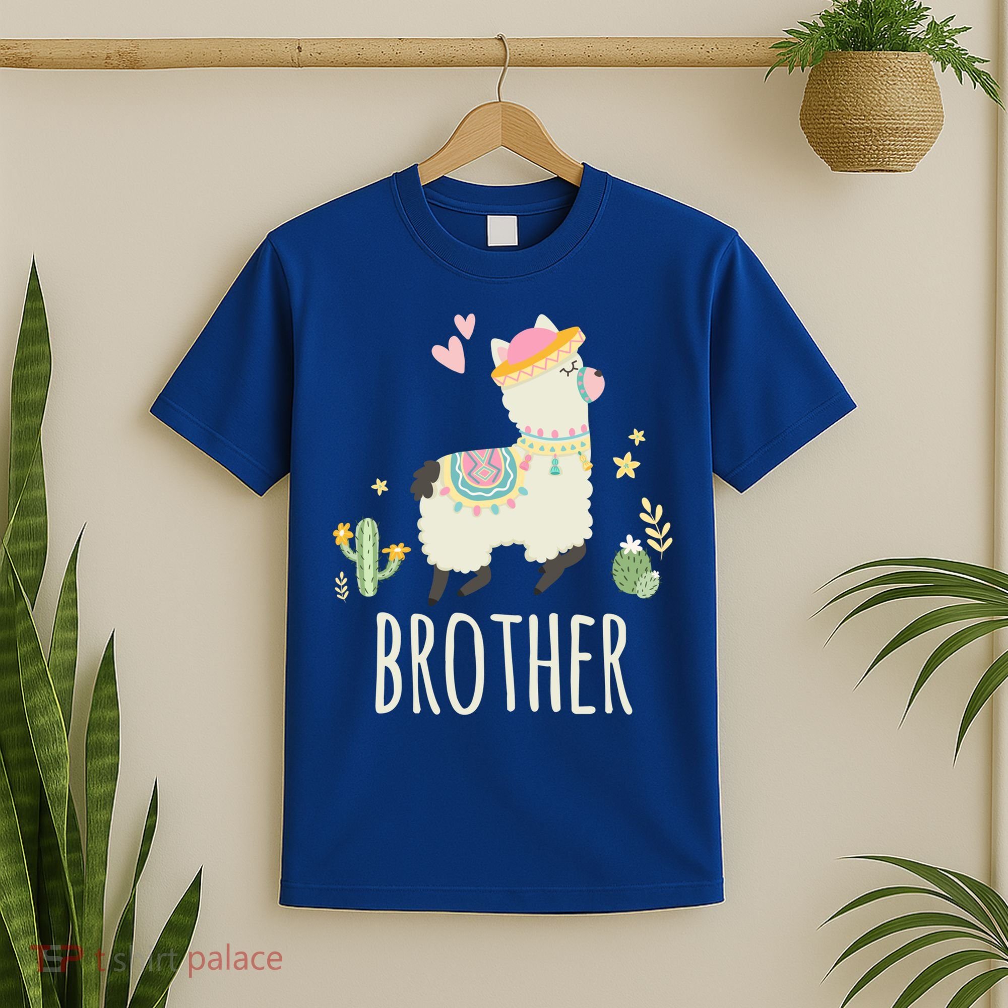 Brother Llama Great Gift Christmas Matching Family Tribe Boy Gift T-Shirt