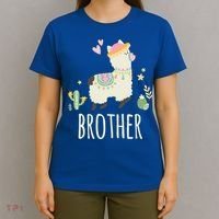 Brother Llama Great Gift Christmas Matching Family Tribe Boy Gift T-Shirt thumb 4