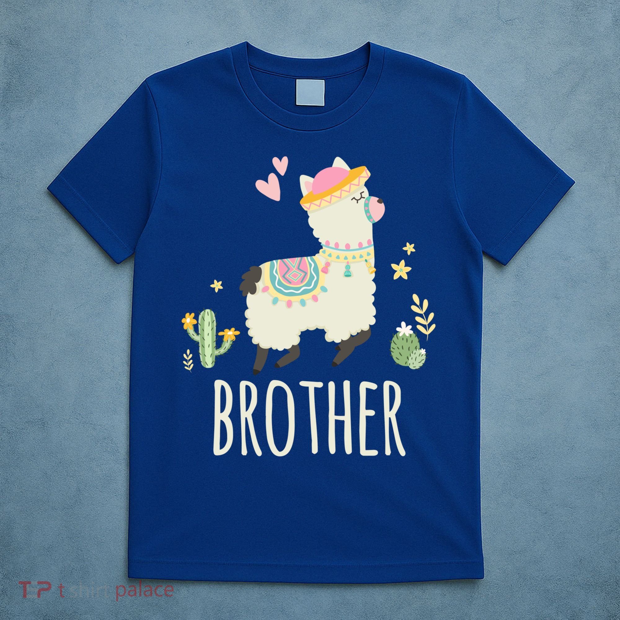 Brother Llama Great Gift Christmas Matching Family Tribe Boy Gift T-Shirt