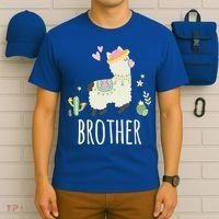 Brother Llama Great Gift Christmas Matching Family Tribe Boy Gift T-Shirt thumb 6