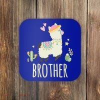 Brother Llama Great Gift Christmas Matching Family Tribe Boy Gift Coaster thumb 0