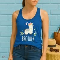 Brother Llama Great Gift Christmas Matching Family Tribe Boy Gift Women's Tank Top thumb 2