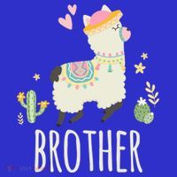 Brother Llama Great Gift Christmas Matching Family Tribe Boy Gift Women's Tank Top thumb 5