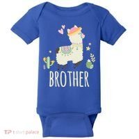 Brother Llama Great Gift Christmas Matching Family Tribe Boy Gift Baby Bodysuit thumb 0